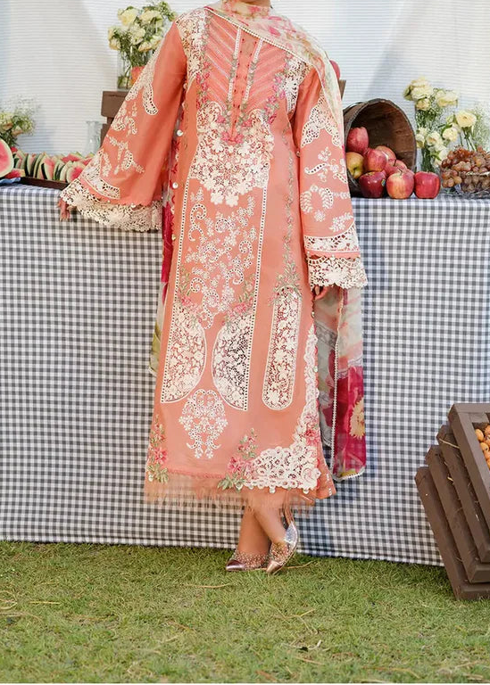 Grace S1392 - Embroidered 3pc CHIKANKARI Lawn Dress With Printed Lawn Dupatta.