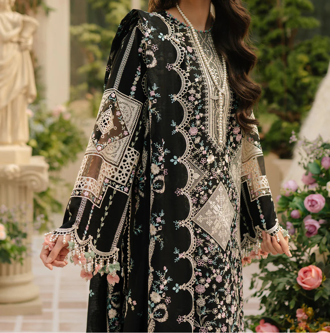 Grace S1373 - Embroidered 3pc Lawn Dress With Embroidered Chiffon Dupatta.