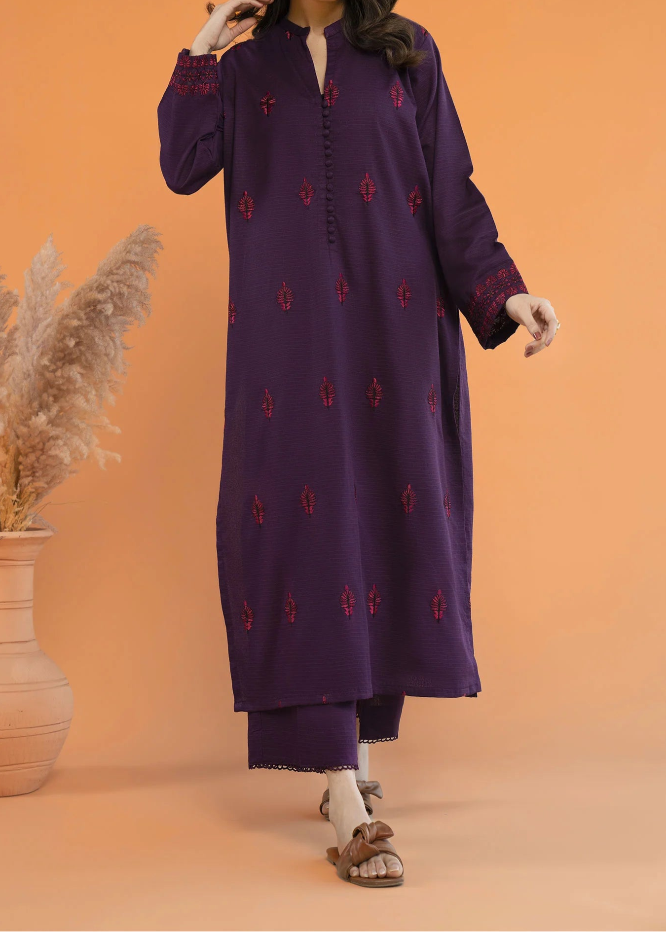 Grace S1258-Embroidered 2pc Lawn Dress