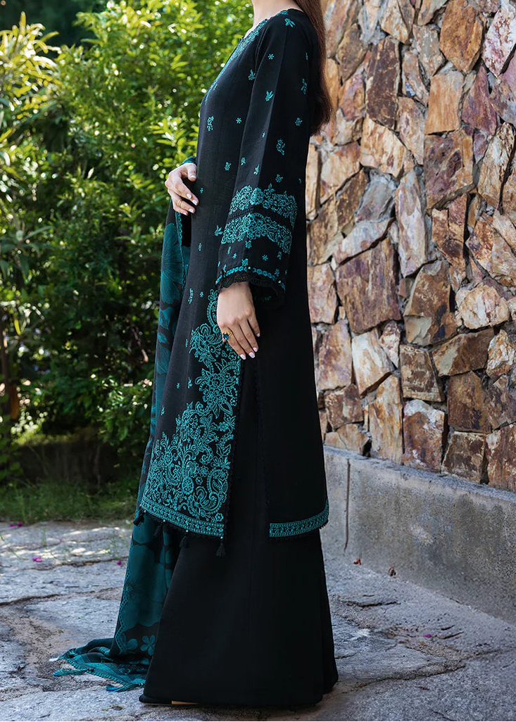 Grace W994-Embroidered 3pc Marina Dress With Printed Shawl.