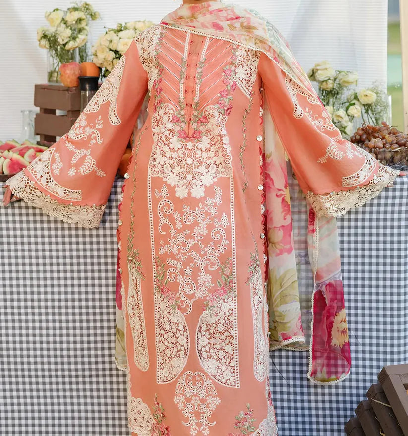 Grace S1392 - Embroidered 3pc CHIKANKARI Lawn Dress With Printed Lawn Dupatta.