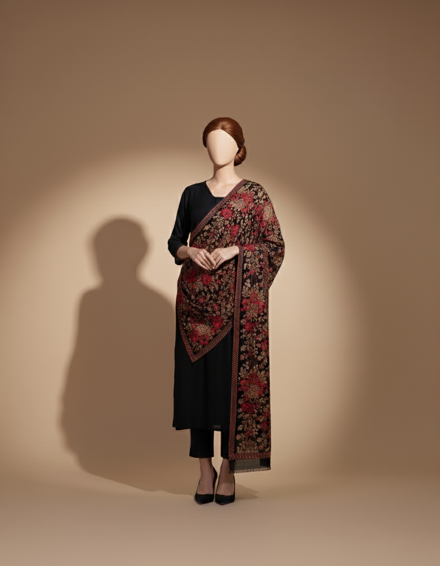 Grace 24-Formal Heavy Embroidered Karandi shawl