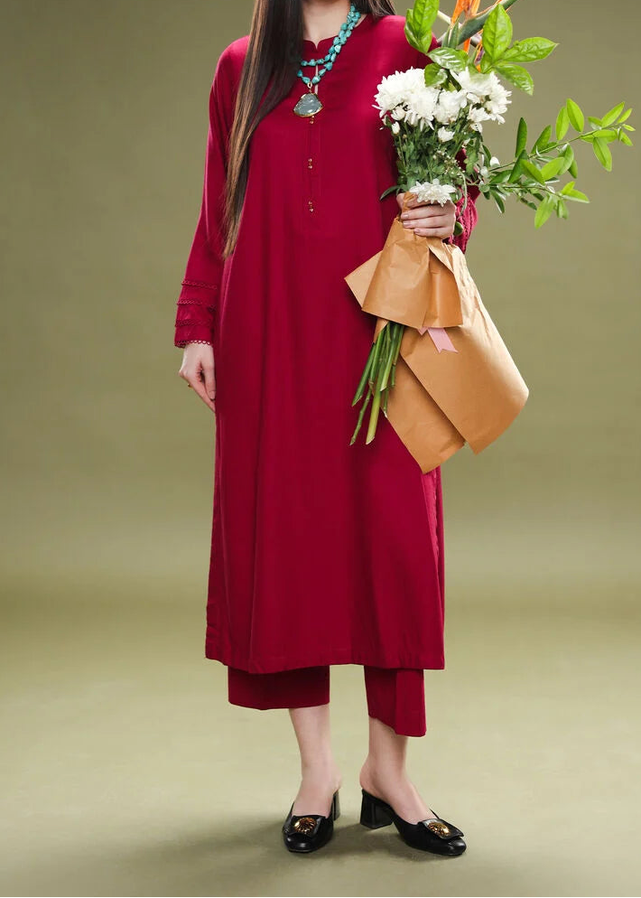 C-S 016- STITCHED 2PC DHANAK CO-ORD SET.