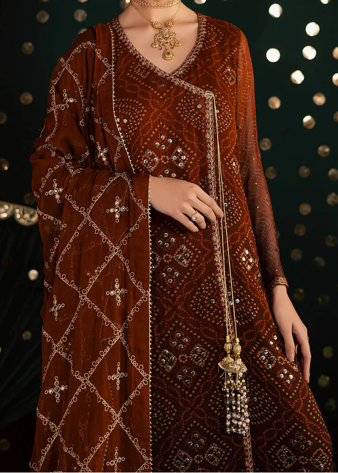 Grace S1350 - Printed & Embroidered 3pc Lawn Dress With Embroidered Sequence Chiffon Dupatta.