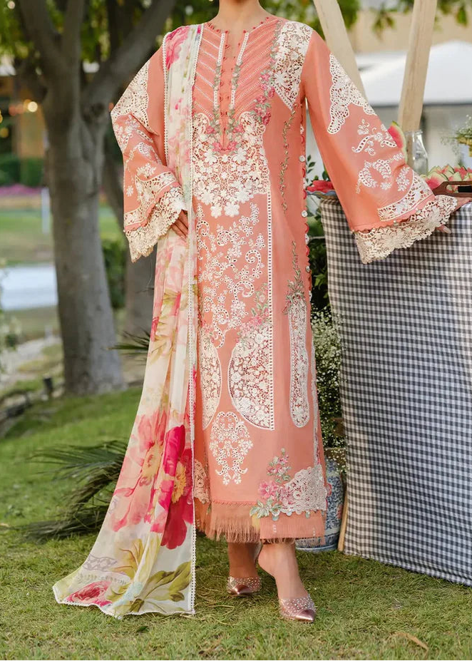 Grace S1392 - Embroidered 3pc CHIKANKARI Lawn Dress With Printed Lawn Dupatta.