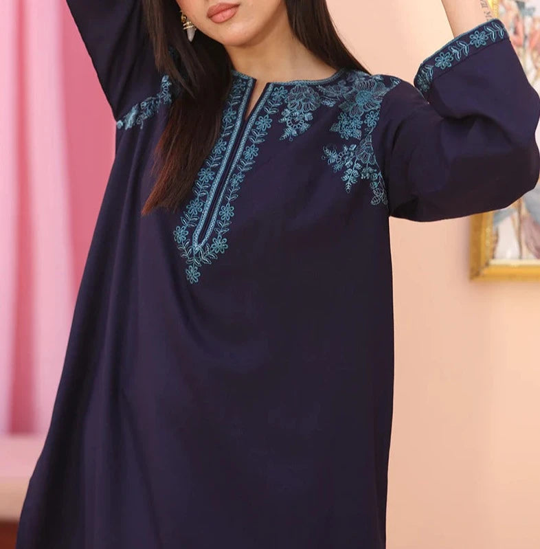 Grace W456-Embroidered 2pc khaddar dress