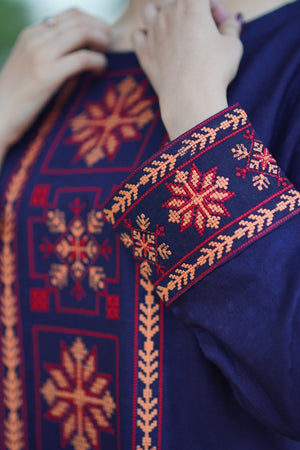 Grace W457-Embroidered 2pc khaddar dress
