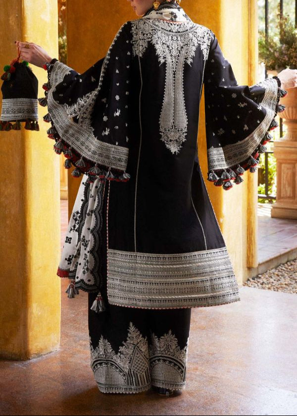 Grace S1147-Embroidered 3pc Lawn Dress With Embroidered munar Net Dupatta.