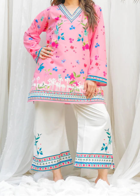 CS-117 REEMA - STITCHED 2PC PRINTED CO-ORD SET.
