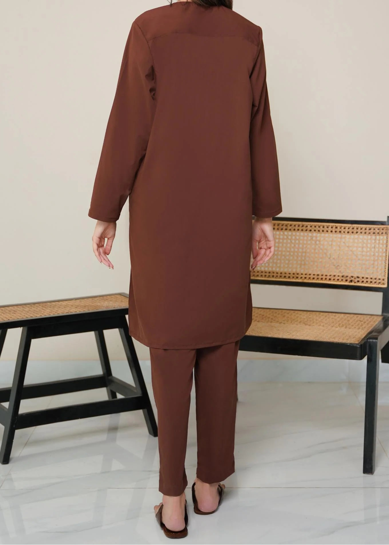 C-S 039- STITCHED 2PC DHANAK CO-ORD SET.