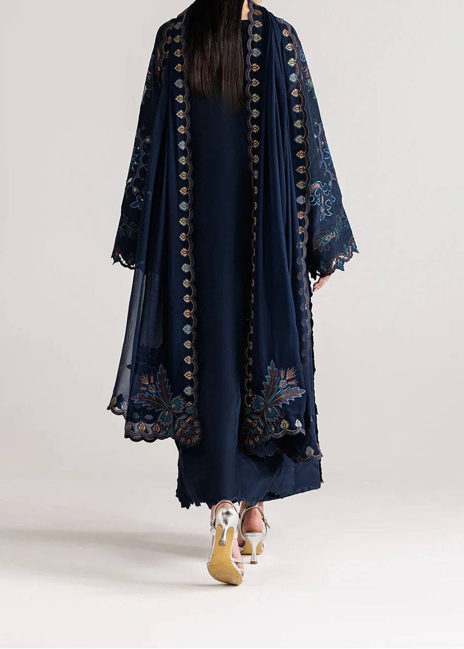 Grace S1474 - Embroidered 3pc Lawn Dress With Embroidered Chiffon Dupatta.