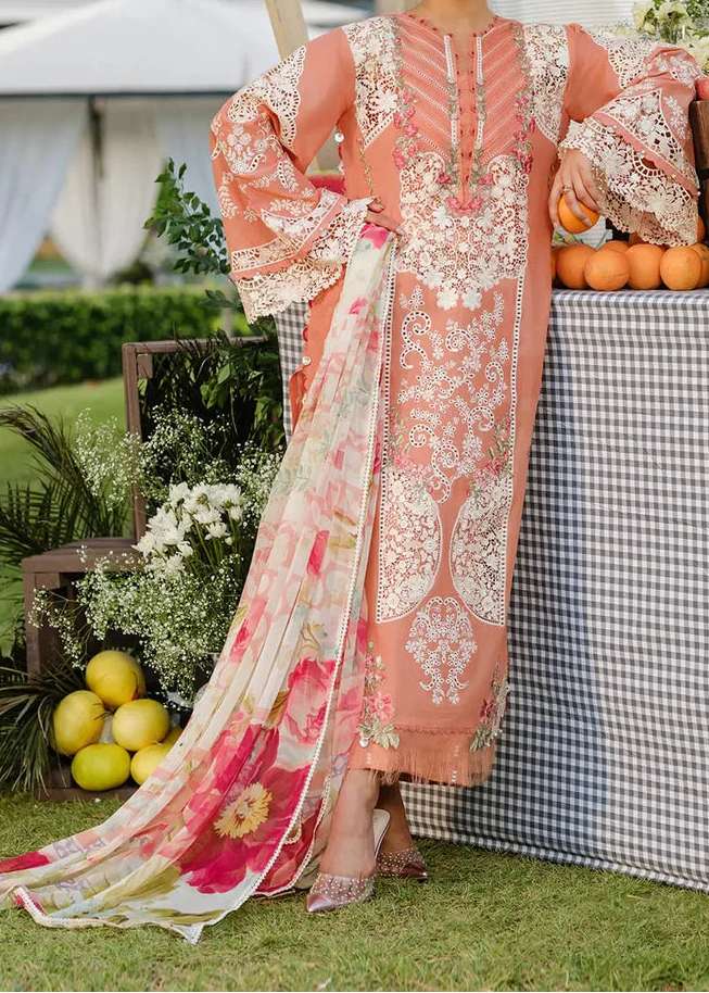 Grace S1392 - Embroidered 3pc CHIKANKARI Lawn Dress With Printed Lawn Dupatta.