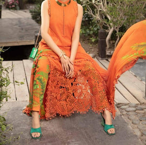 Grace S668-Embroidered 3PC Lawn with Printed Munar dupatta.
