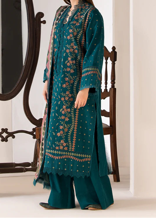 Grace S1404 - Embroidered 3pc Lawn Dress With Printed Lawn Dupatta.
