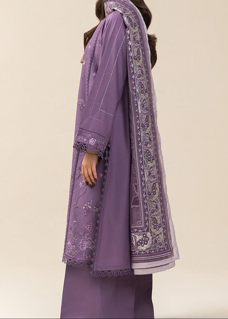 Grace S1402 - Embroidered 3pc Lawn Dress With Printed Voile Dupatta.