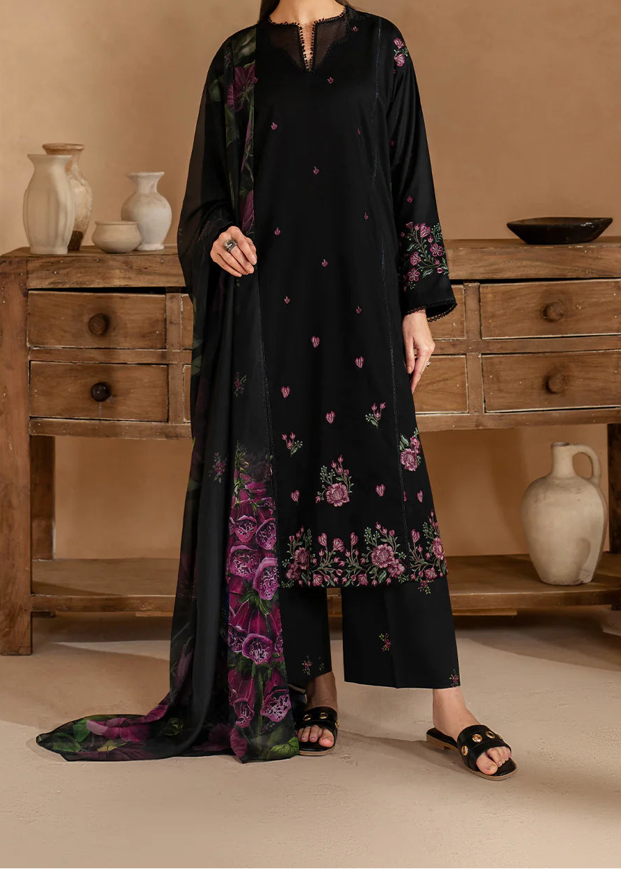Grace S1456-Embroidered 3pc Lawn Dress With Printed Lawn Dupatta.