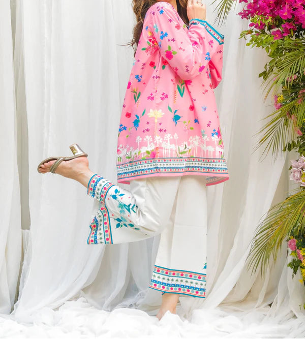 CS-117 REEMA - STITCHED 2PC PRINTED CO-ORD SET.
