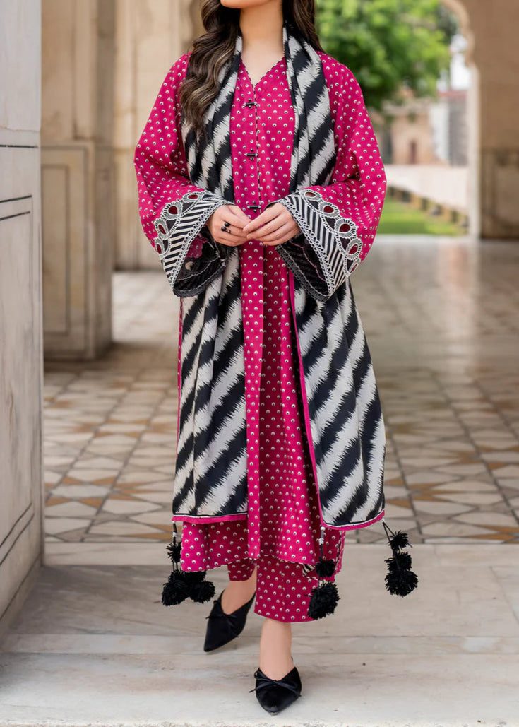 Grace S1003-Digital Printed 3pc Lawn Dress with Digital Printed Silk Dupatta.