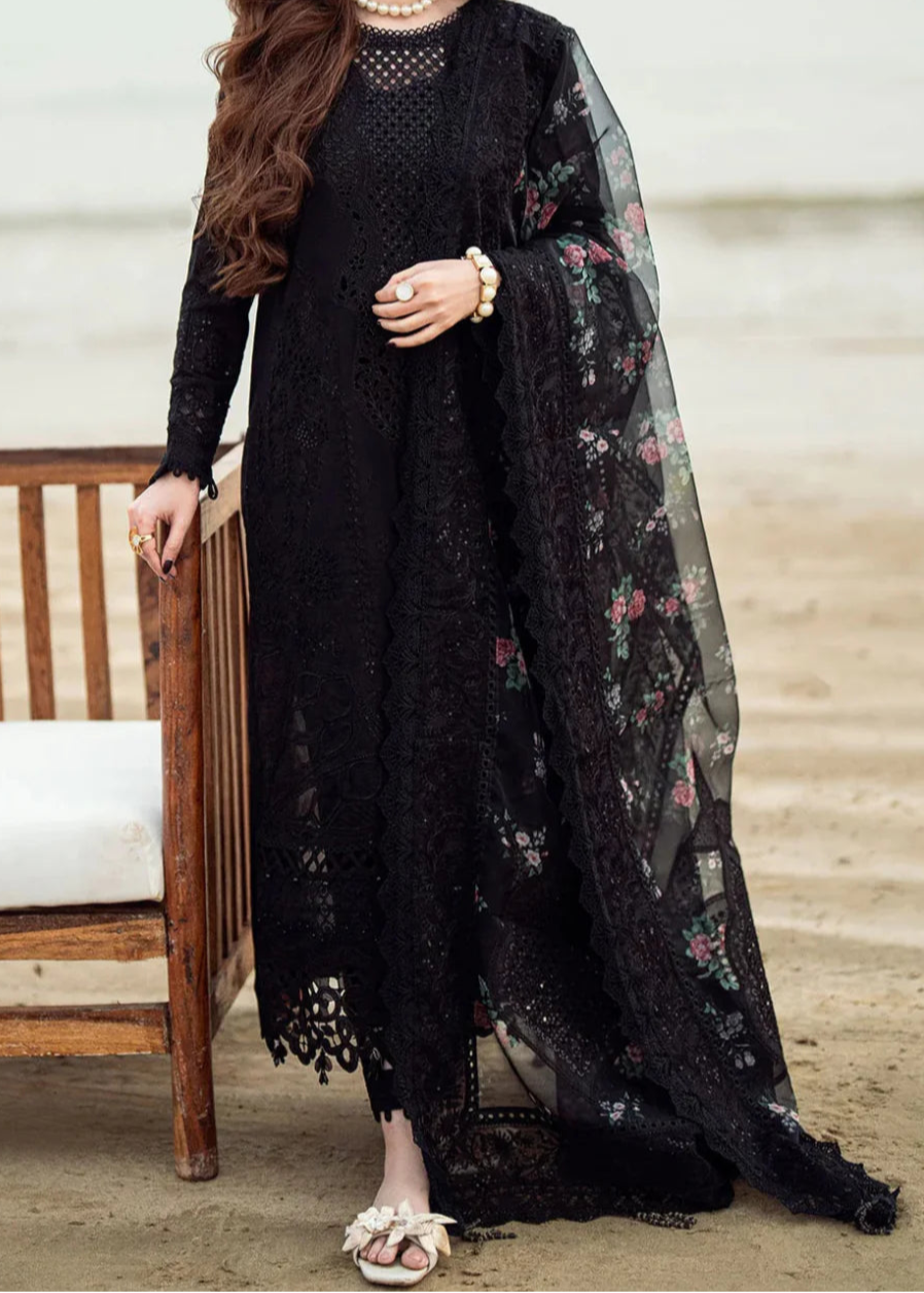 Grace S1237-Embroidered 3pc CHIKANKARI Lawn Dress With Printed Munar Dupatta.