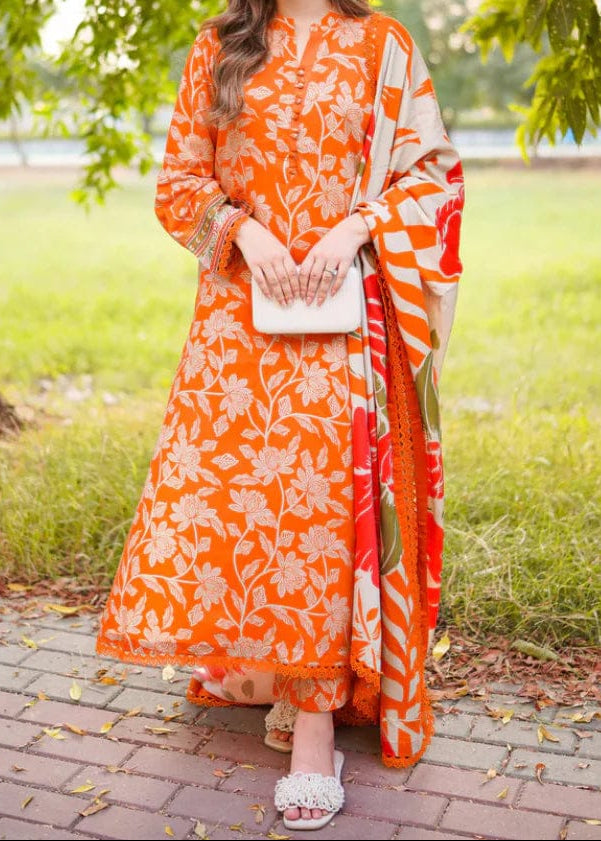 Grace S1316 - Digital Printed 3pc Lawn Dress With Digital Printed Chiffon Dupatta .