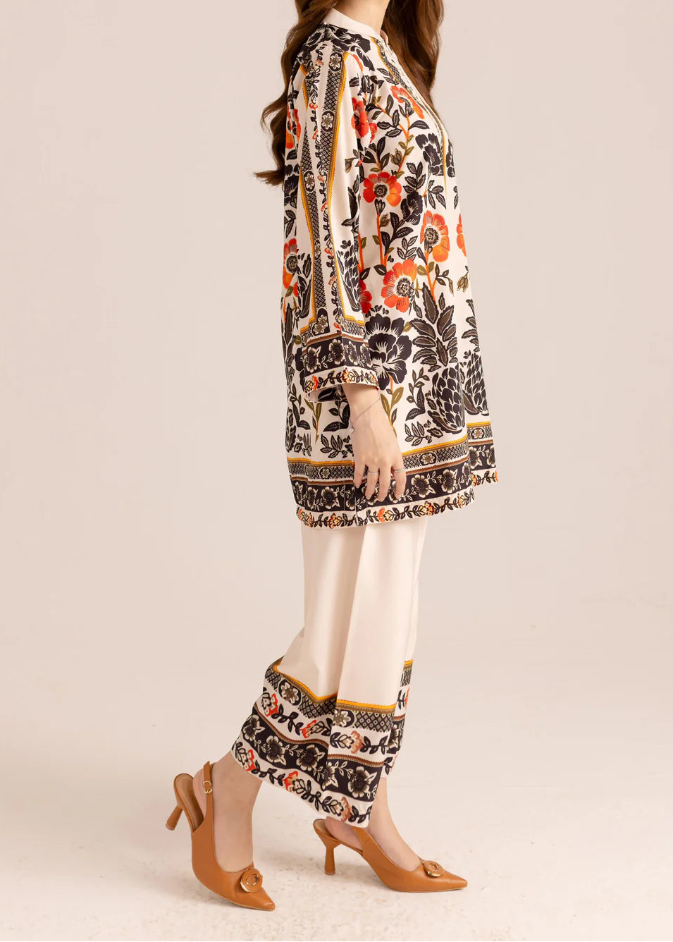 Grace W968- Digital Printed 2pc Karandi Dress.