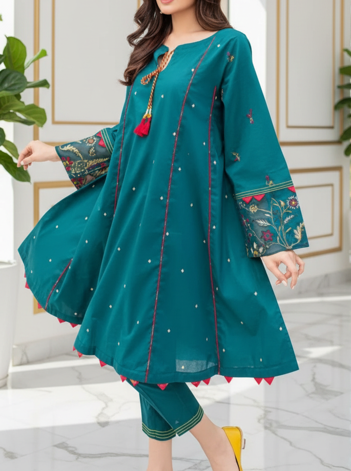 Grace W683- Embroidered 2pc Khaddar dress