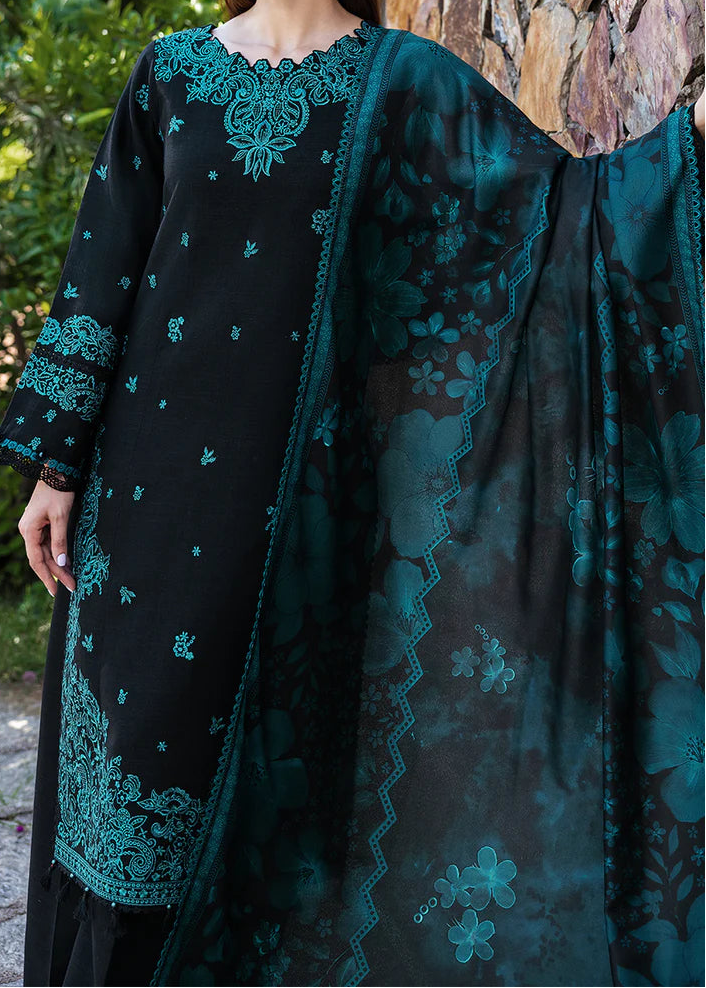 Grace W994-Embroidered 3pc Marina Dress With Printed Shawl.