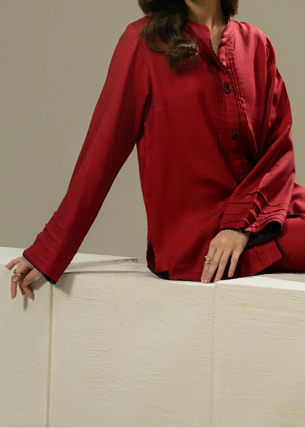 C-S 010- STITCHED 2PC DHANAK CO-ORD SET.