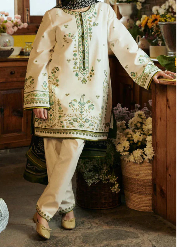 Grace Z(S1231)- Stitched Embroidered 3pc Lawn Dress With Printed Munar Dupatta.