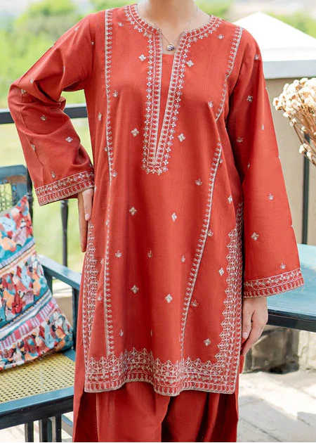 Grace Z-(W986) - Stitched Embroidered 2pc Marina Dress.