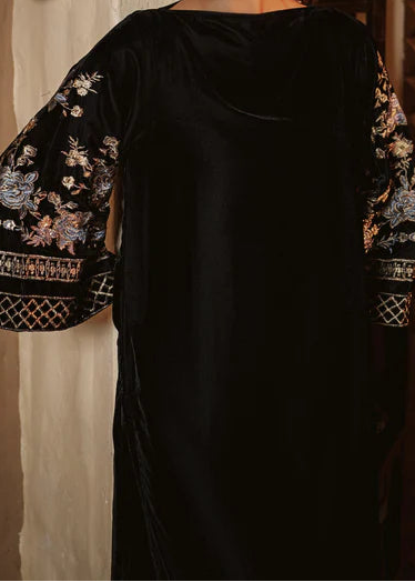 Grace W1004-Embroidered 2pc Velvet Dress.