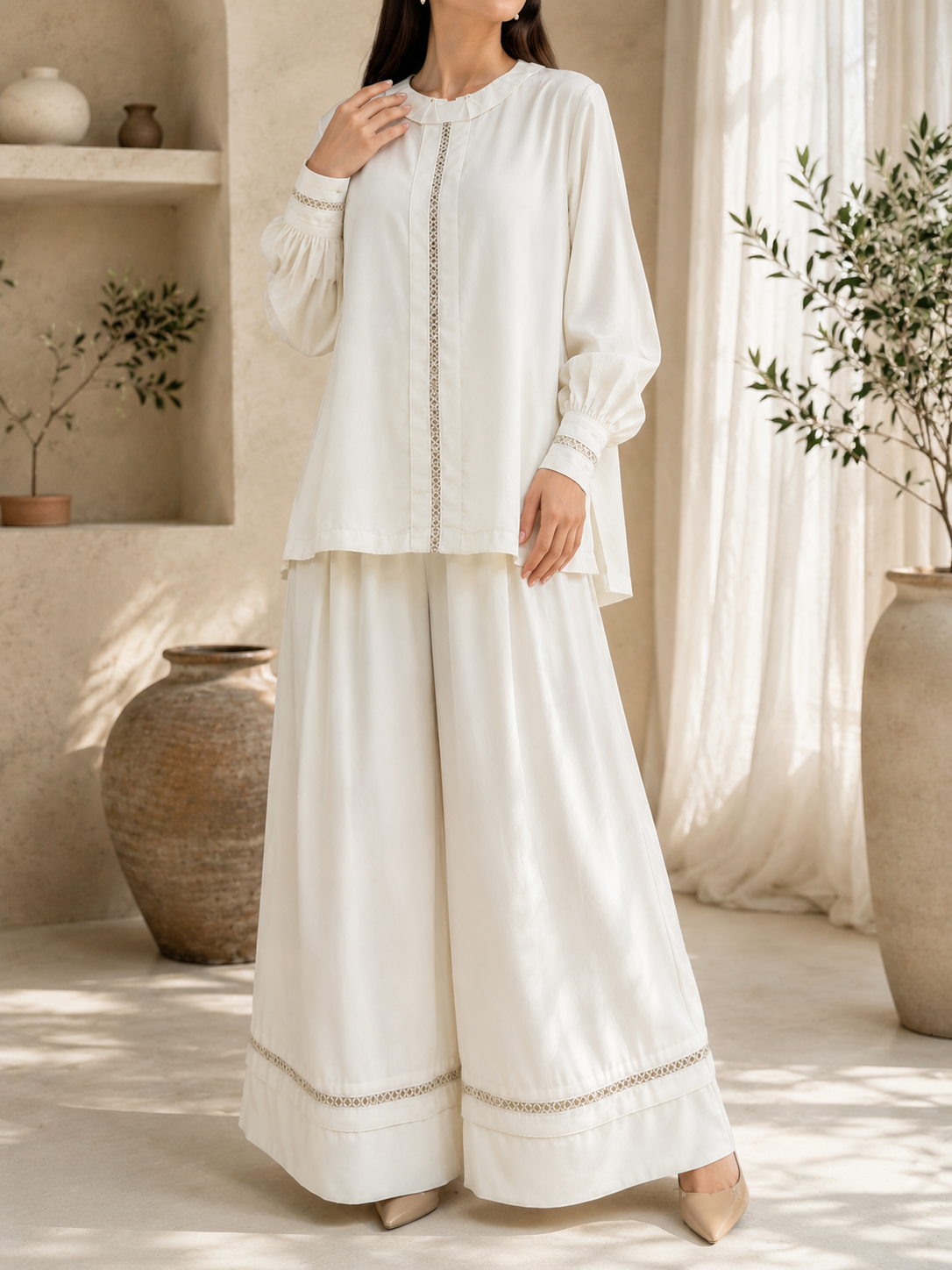 C-S 066- STITCHED 2PC LAWN CO-ORD SET.