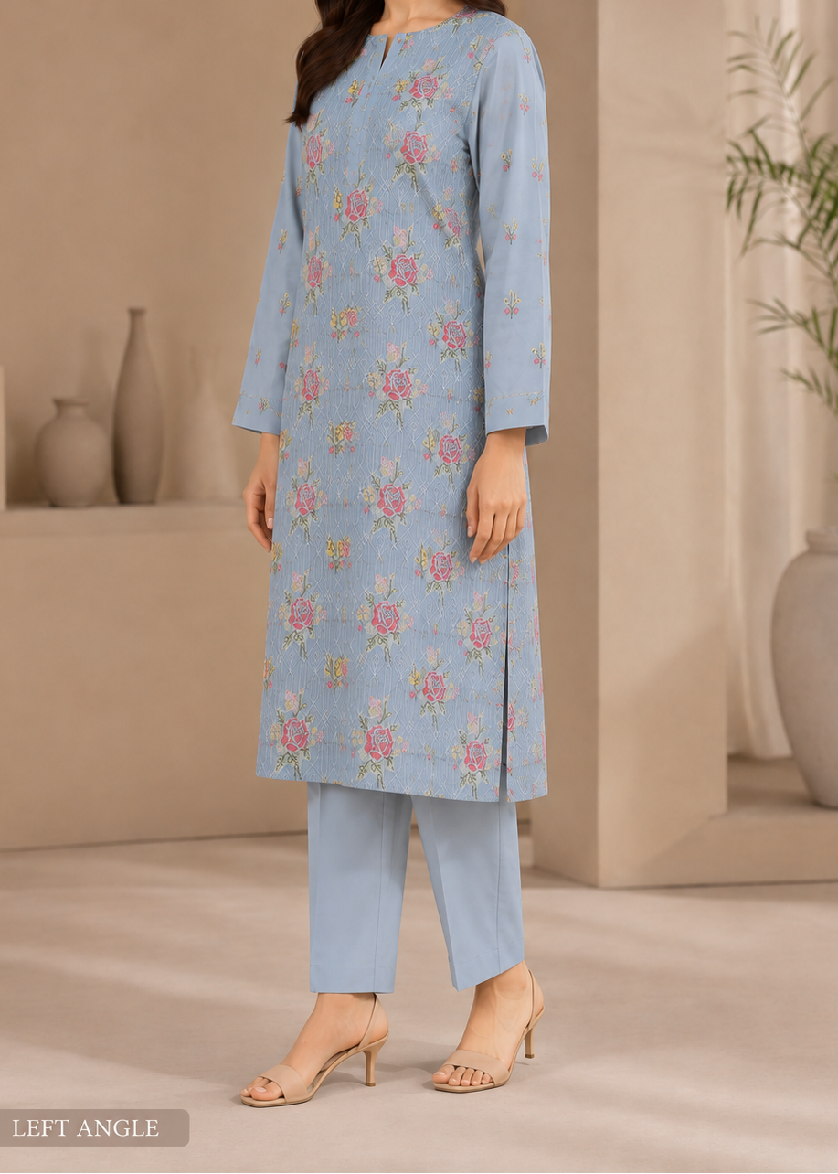 Grace S1563-Embroidered 2pc Lawn Dress.