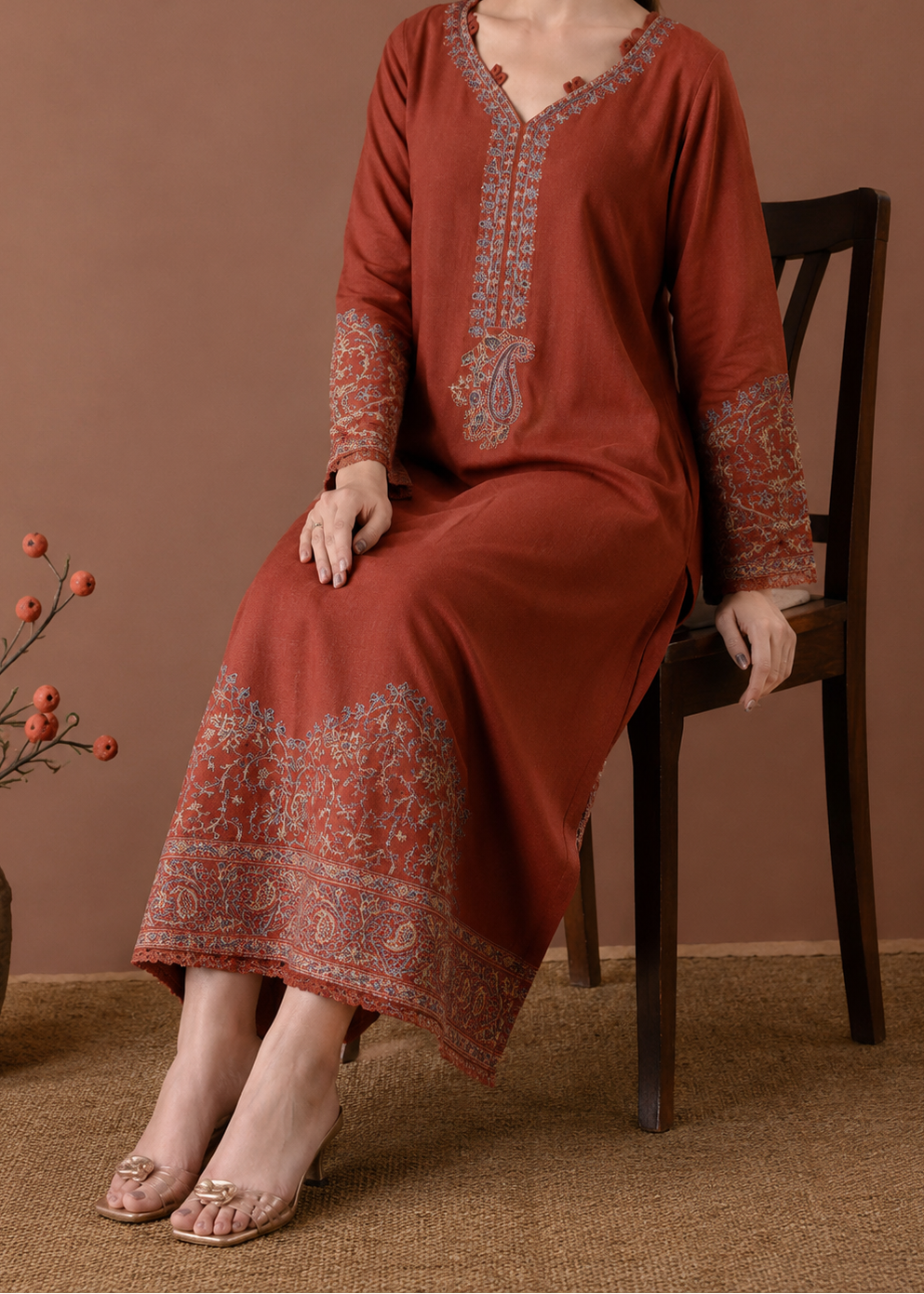 Grace S1522 -Embroidered 2pc lawn dress.