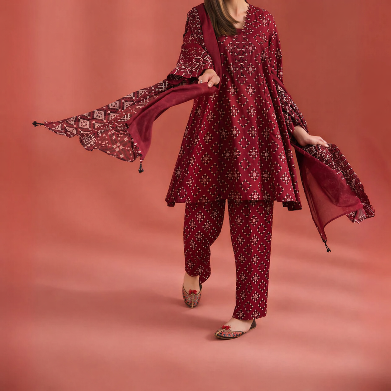 Grace S1387 - Digital Printed 3pc Lawn Dress With Printed Lawn Dupatta.