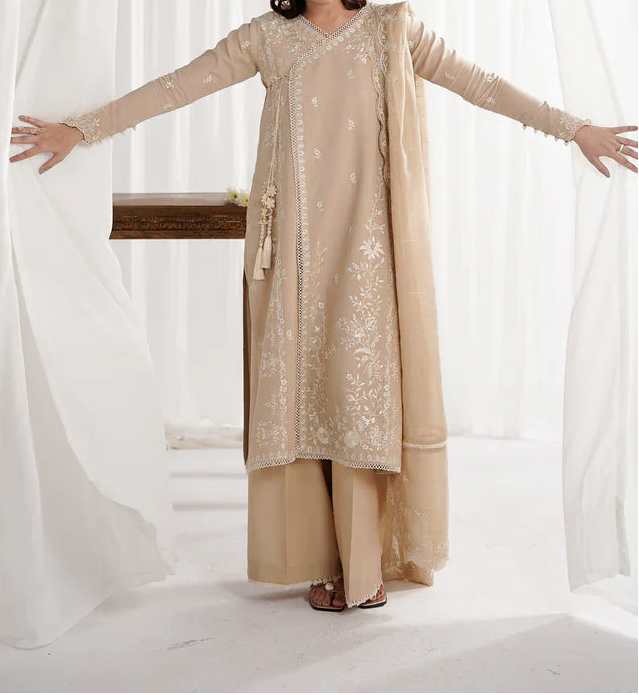 Grace S1375 - Embroidered 3pc Lawn Dress With Embroidered Organza Dupatta.