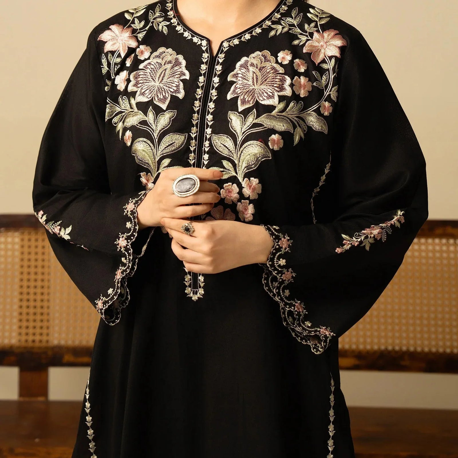 Grace Z-(S1292) - Stitched Embroidered 2pc Lawn Dress.