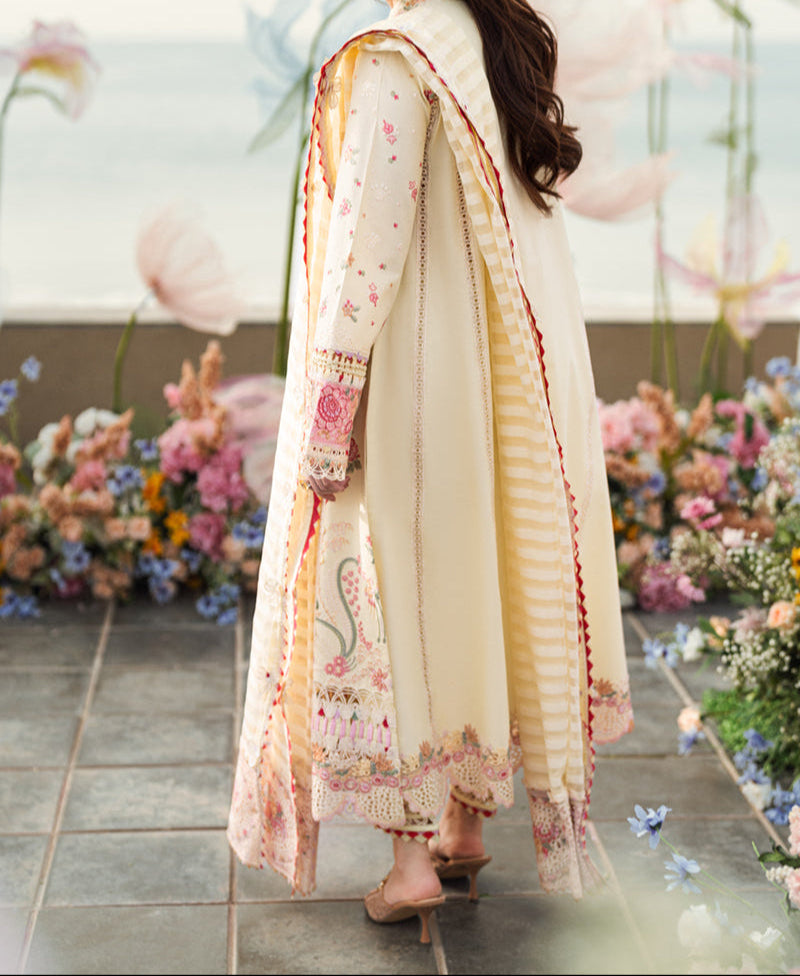Grace S1242-Embroidered 3pc Lawn Dress With Embroidered Munar Dupatta.