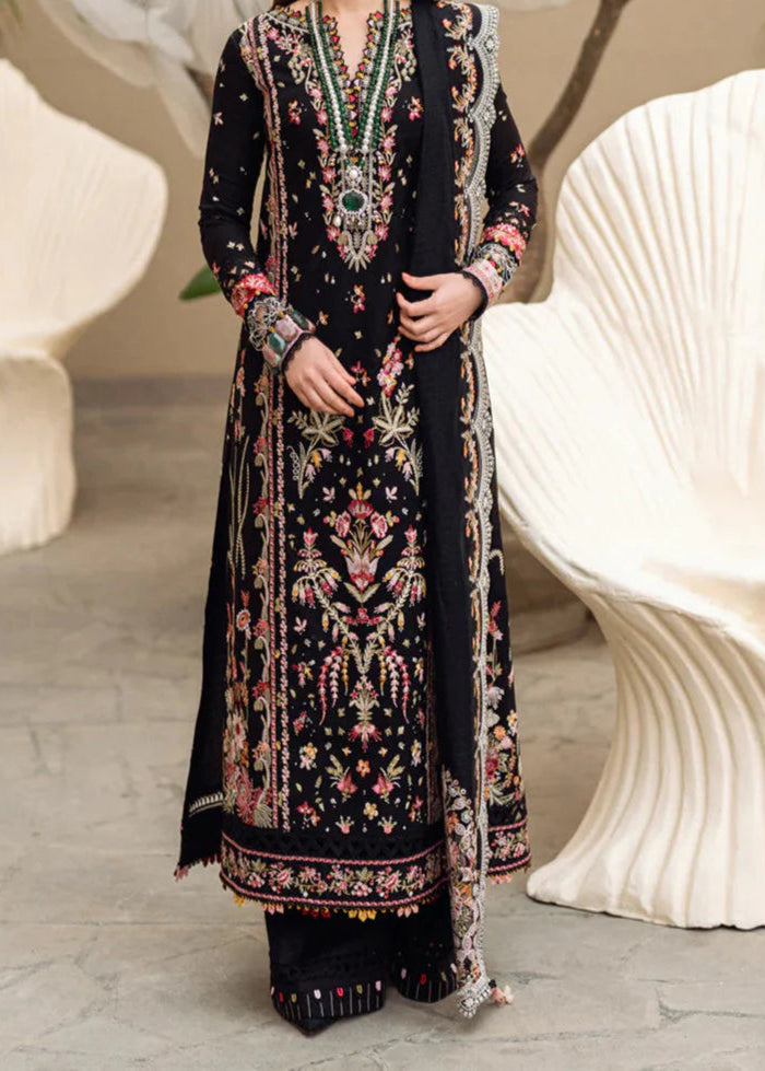 Grace W751-Embroidered 3pc Marina Dress With Embroidered Munar Dupatta.