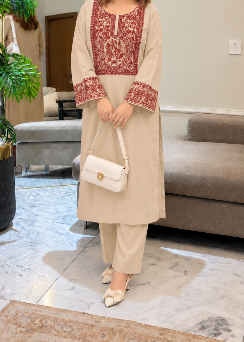 Grace W1130 - Embroidered 2pc Marina Dress.