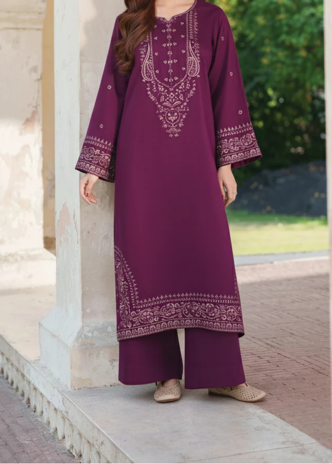 Grace Z-(W892) - Stitched Embroidered 2pc Marina Dress.