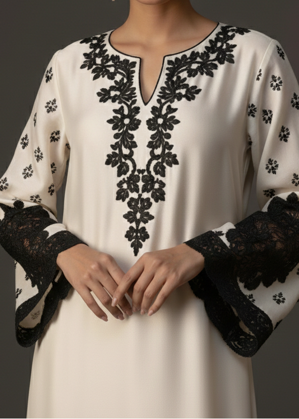 Grace W1013 - Digital Printed 2pc Silk Dress.