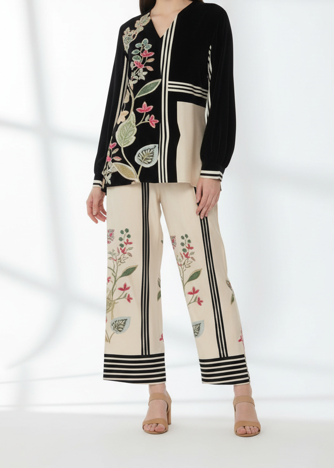 Grace W968- Digital Printed 2pc Karandi Dress.