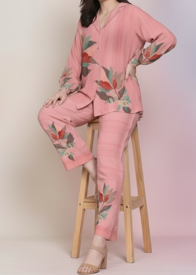 Grace W968- Digital Printed 2pc Karandi Dress.