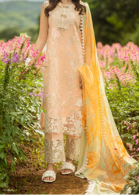 Grace S1238-Embroidered 3pc CHIKANKARI Lawn Dress With Printed Munar Dupatta.