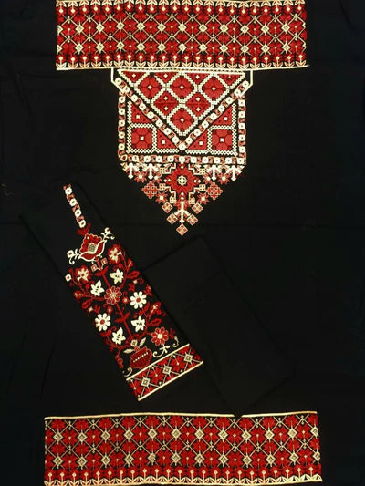Grace W267- Embroidered 2pc linen dress.
