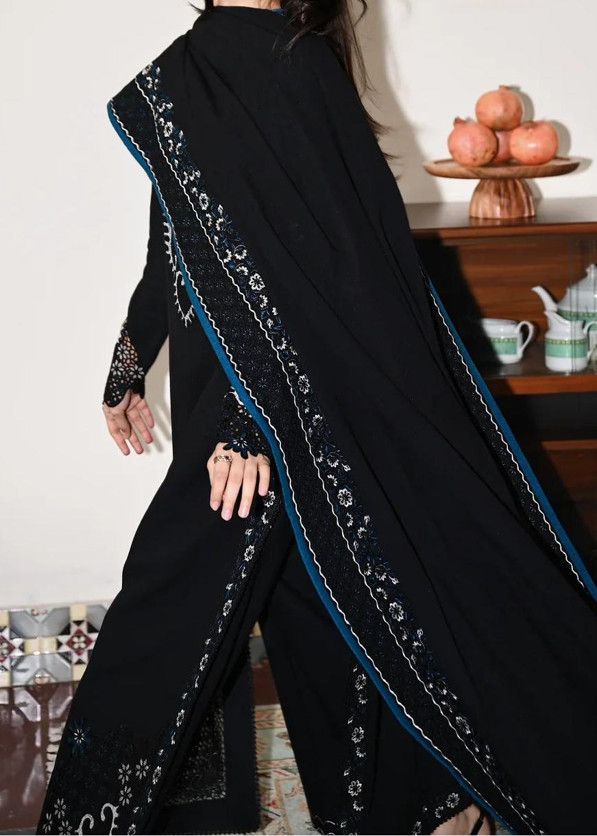 Grace W904-Embroidered 3pc Marina Dress With Embroidered Marina Shawl.