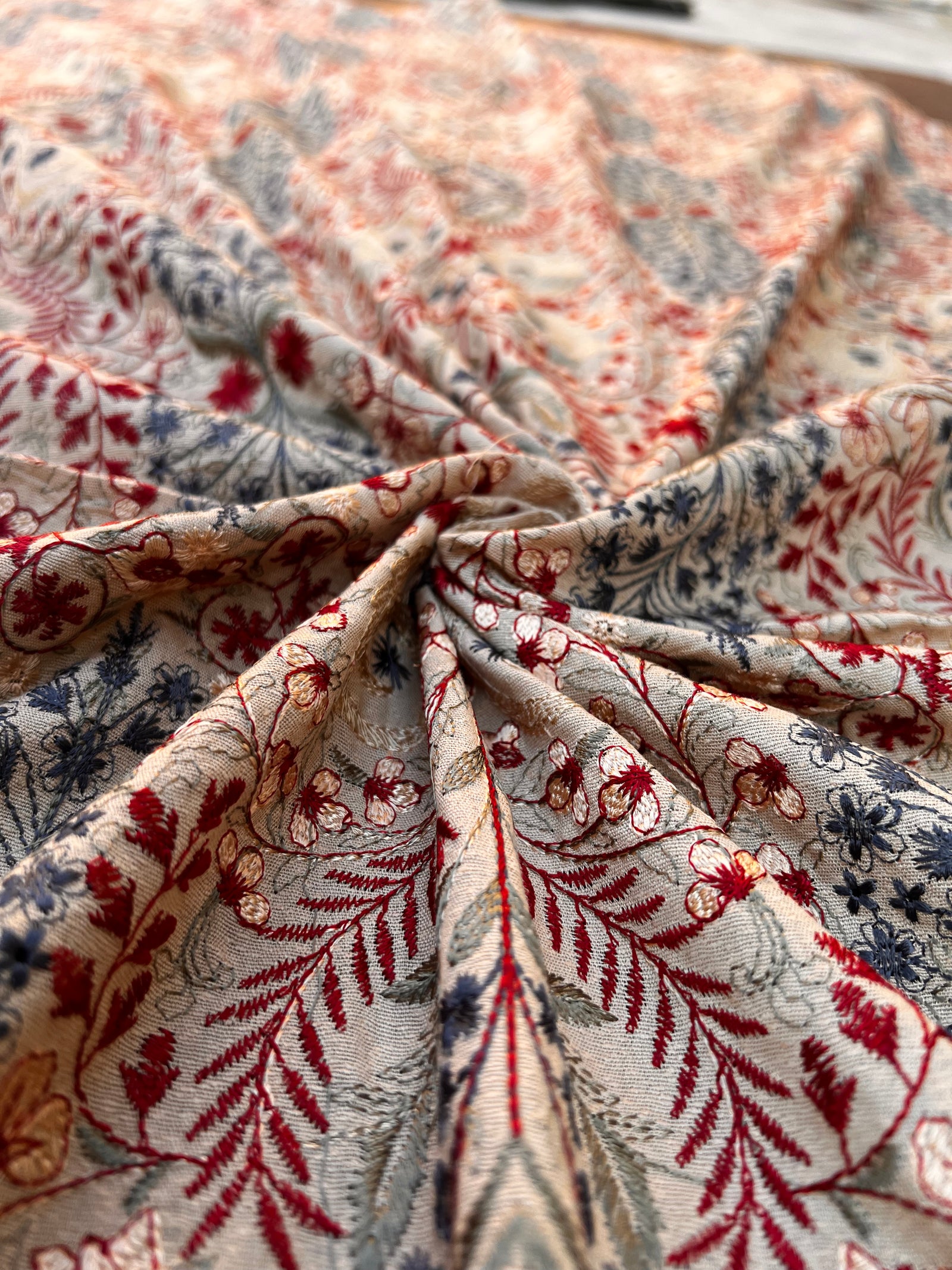 Sarinnah Premium D44-Luxury Formal Heavy Embroidered Karandi Shawl.