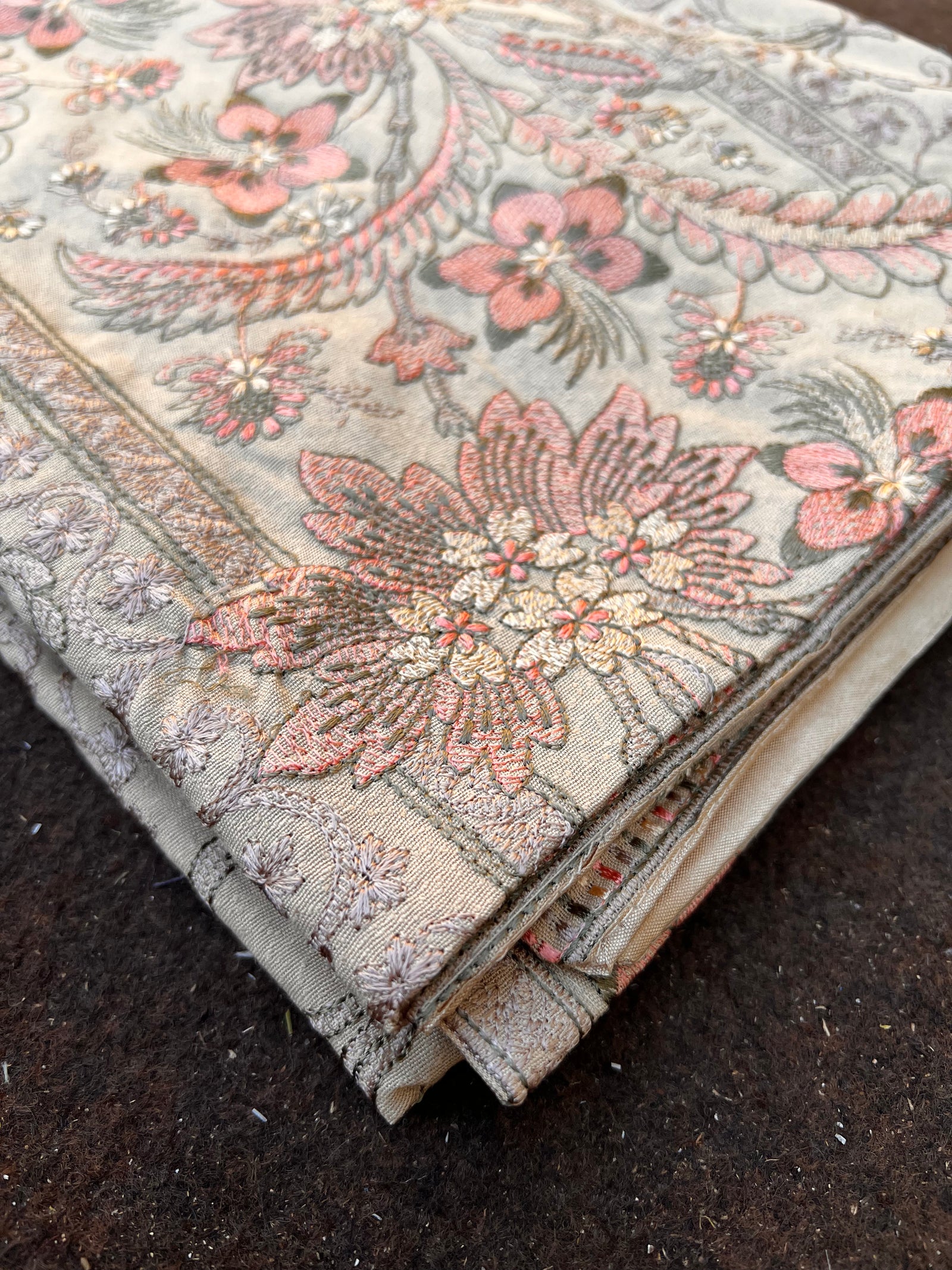 Sarinnah Premium D40-Luxury Formal Heavy Embroidered Karandi Shawl.