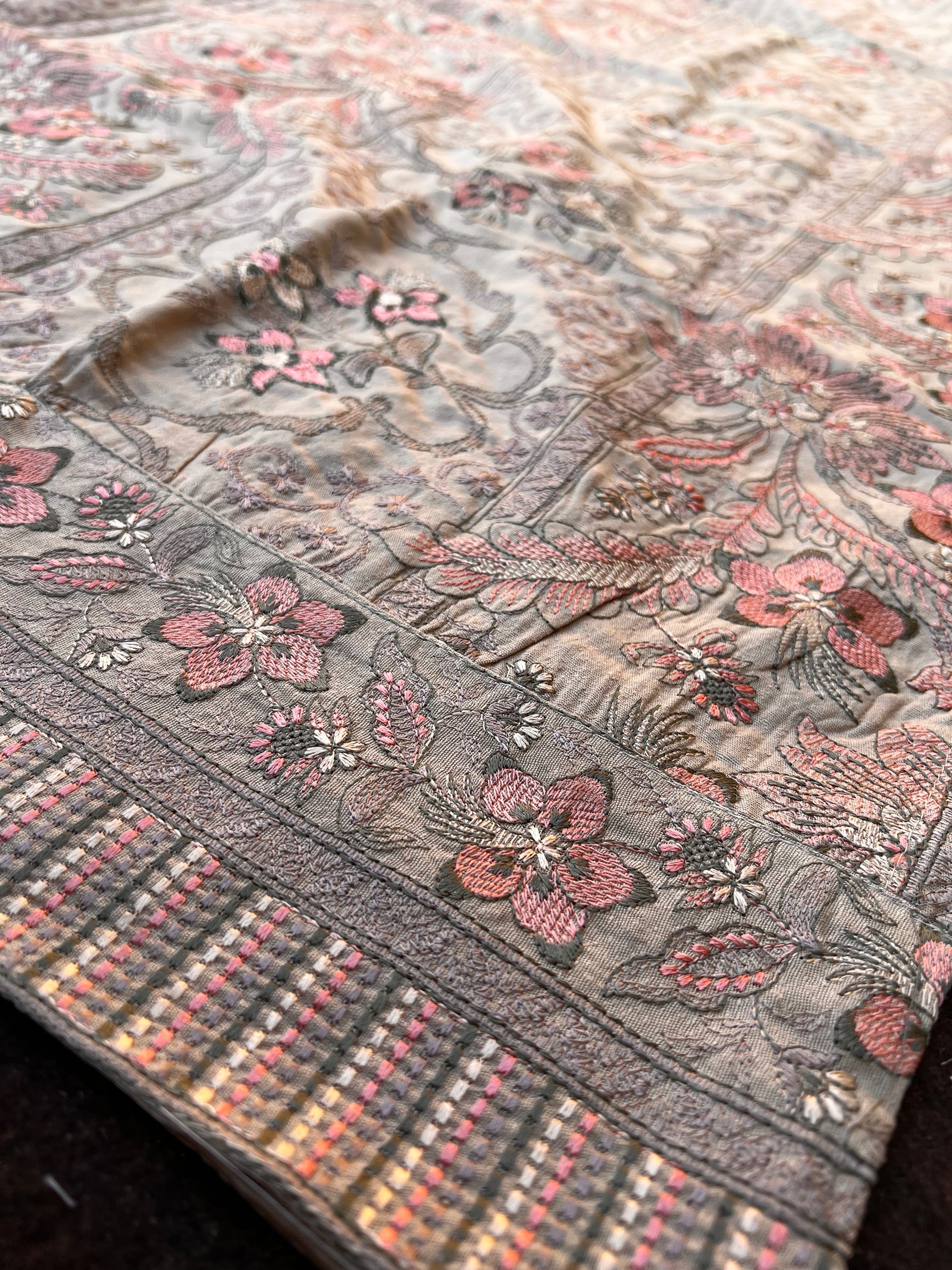 Sarinnah Premium D40-Luxury Formal Heavy Embroidered Karandi Shawl.